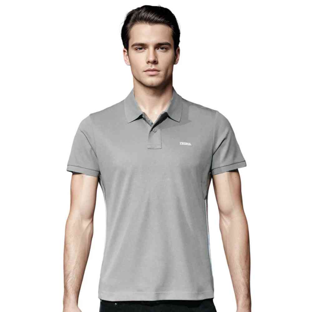 Zegna Grey Premium Quality T-shirt-thumb-0