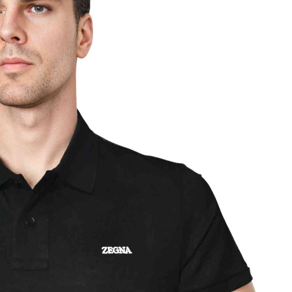 Zegna Black Premium Quality Short Sleeve T-shirt-5