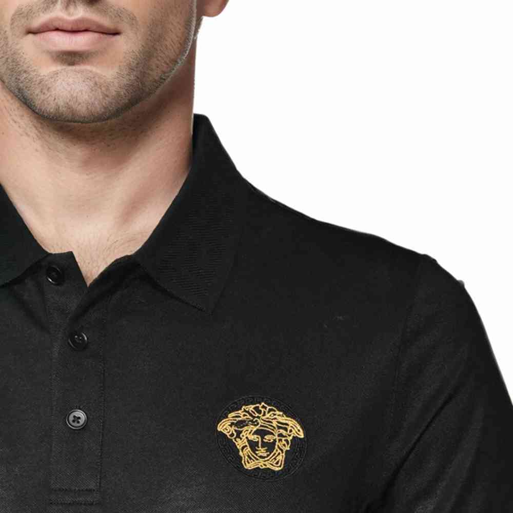 Versace Black Premium Quality Polo T-shirt-4