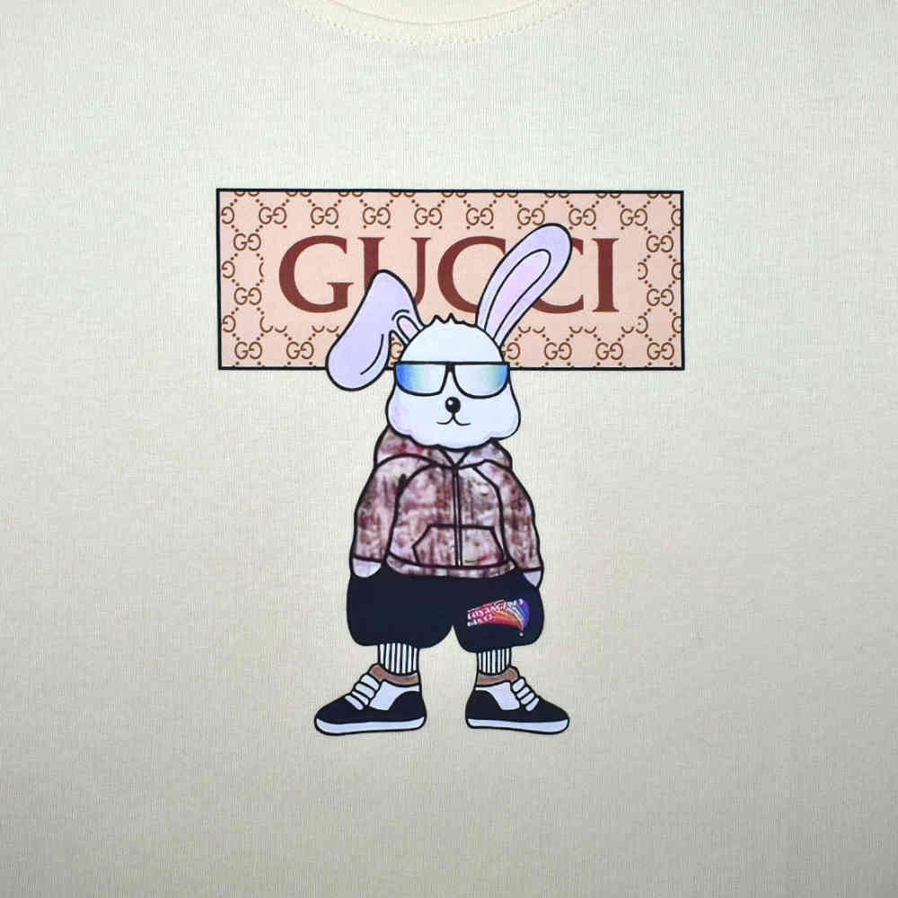 Gucci Cream Premium Quality Kid's T-shirt-3