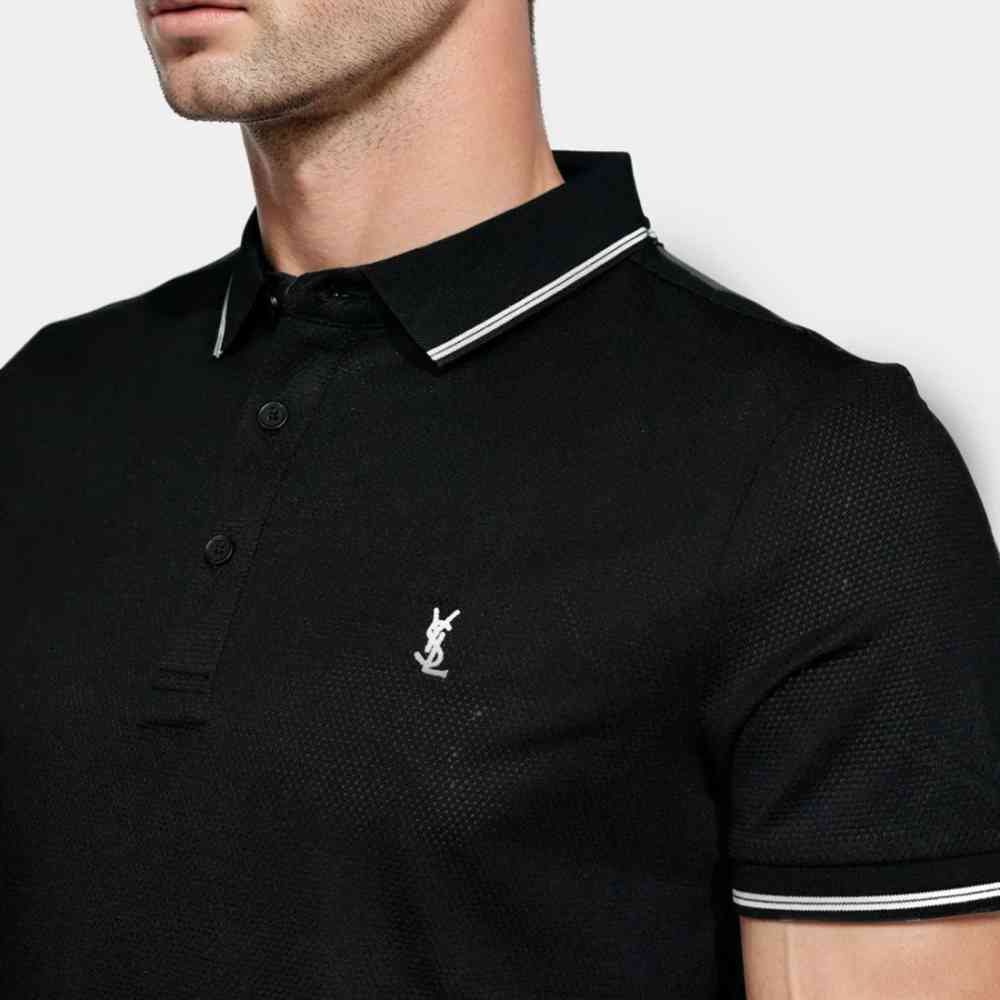 Saint Laurent Black Premium Quality T-shirt-2
