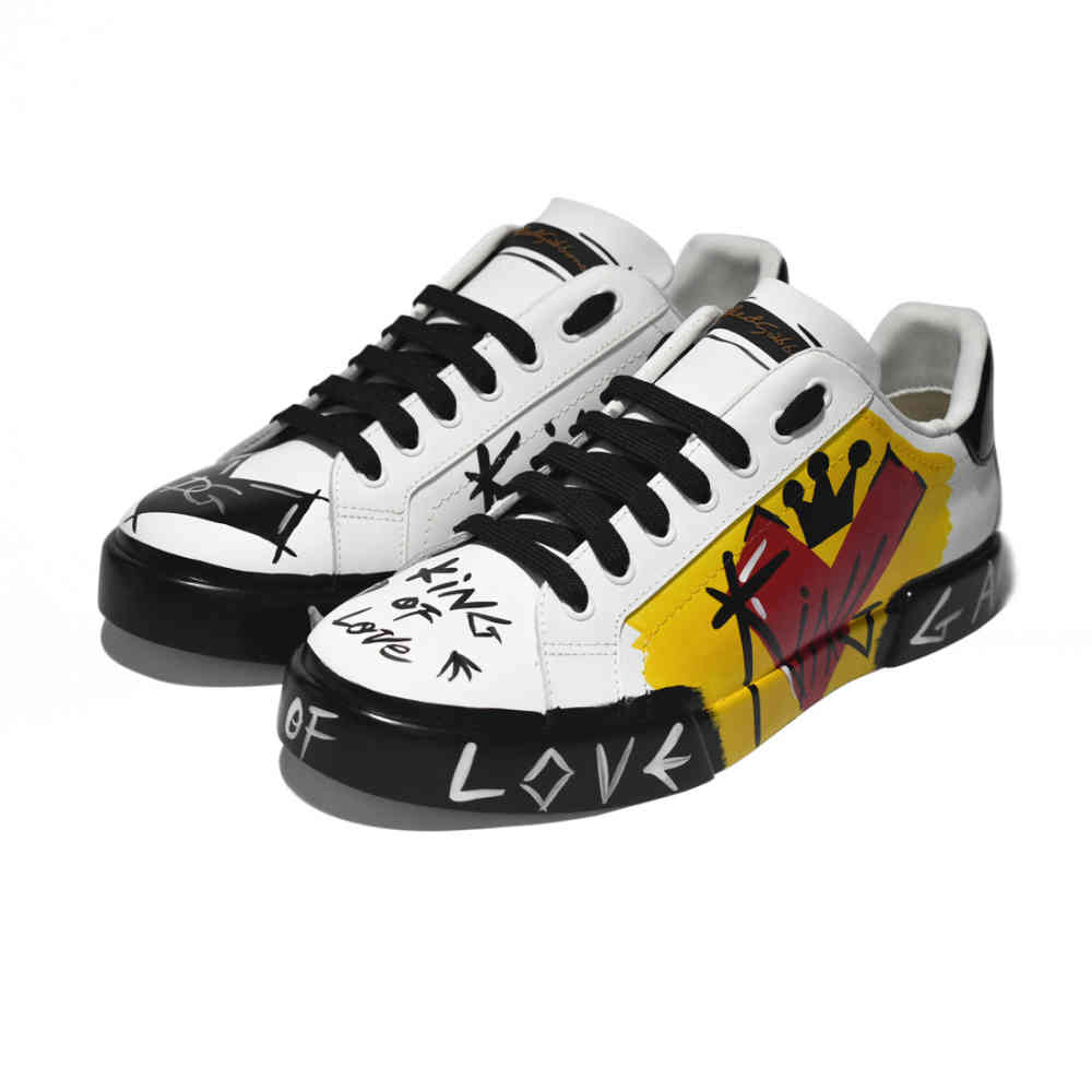 Dolce & Gabbana White & Yellow Premium Quality Sneakers-2