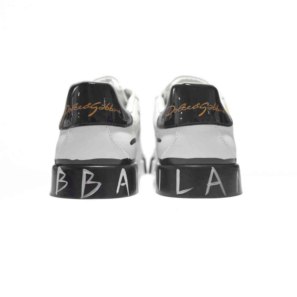 Dolce & Gabbana White & Yellow Premium Quality Sneakers-4