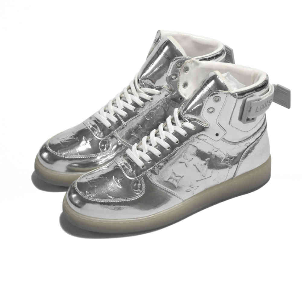 Louis Vuitton Silver Premium Quality Sneakers-2