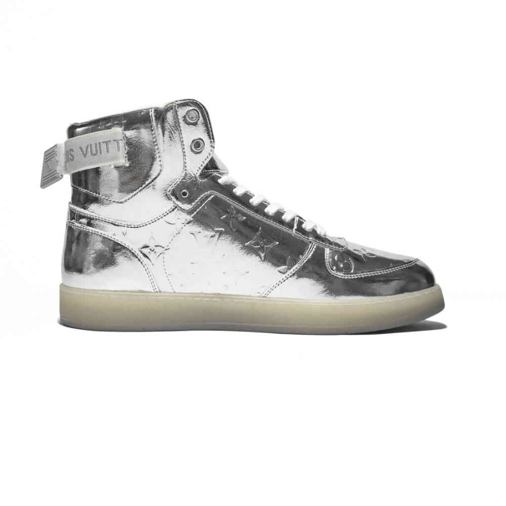 Louis Vuitton Silver Premium Quality Sneakers-1
