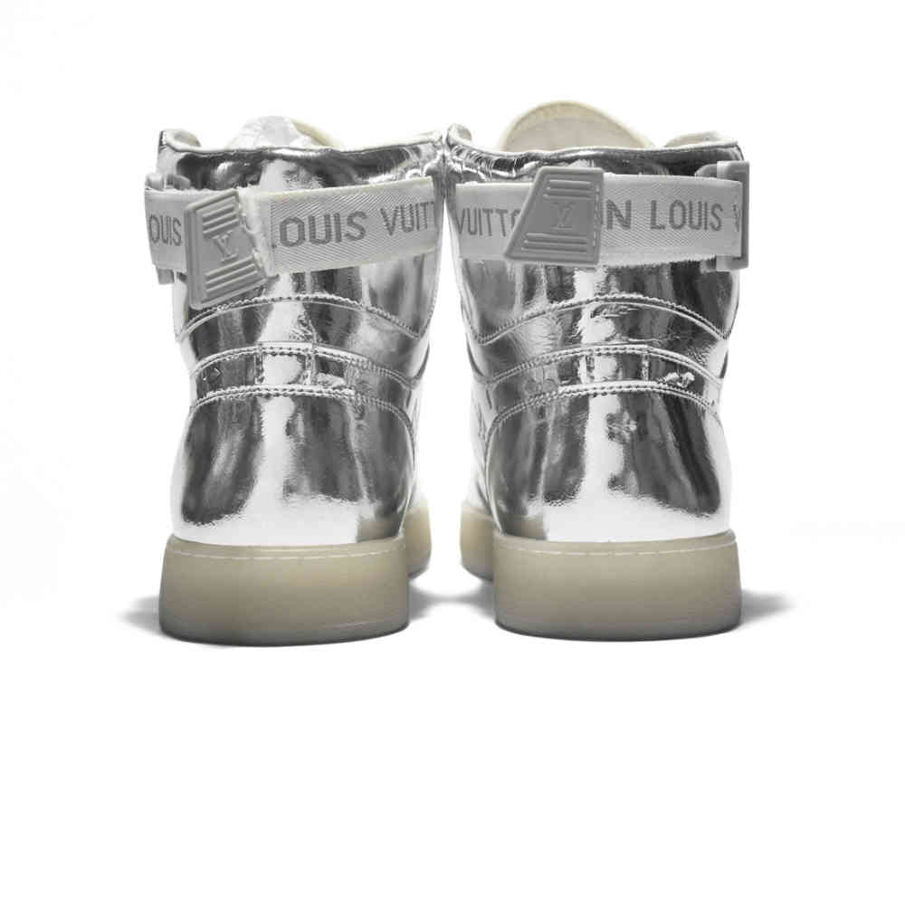 Louis Vuitton Silver Premium Quality Sneakers-4
