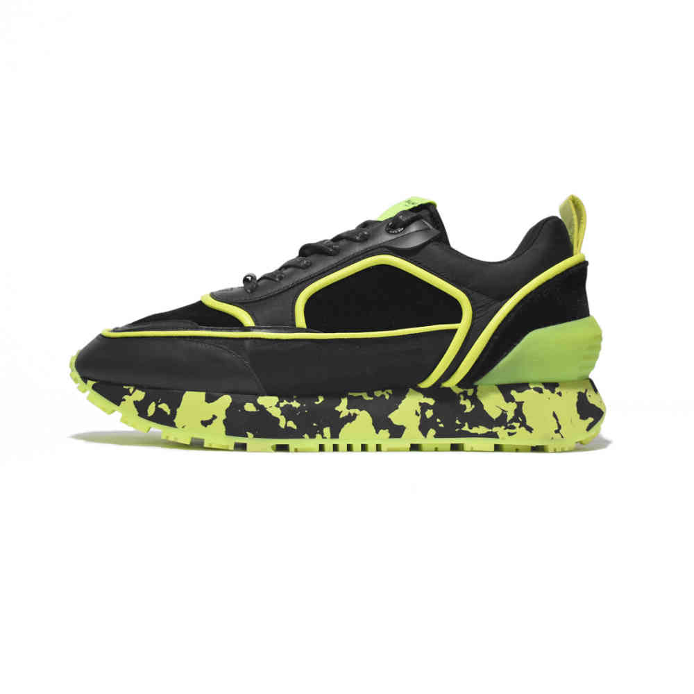Black & Green Balmain Black & Golden Premium Quality Sneakers