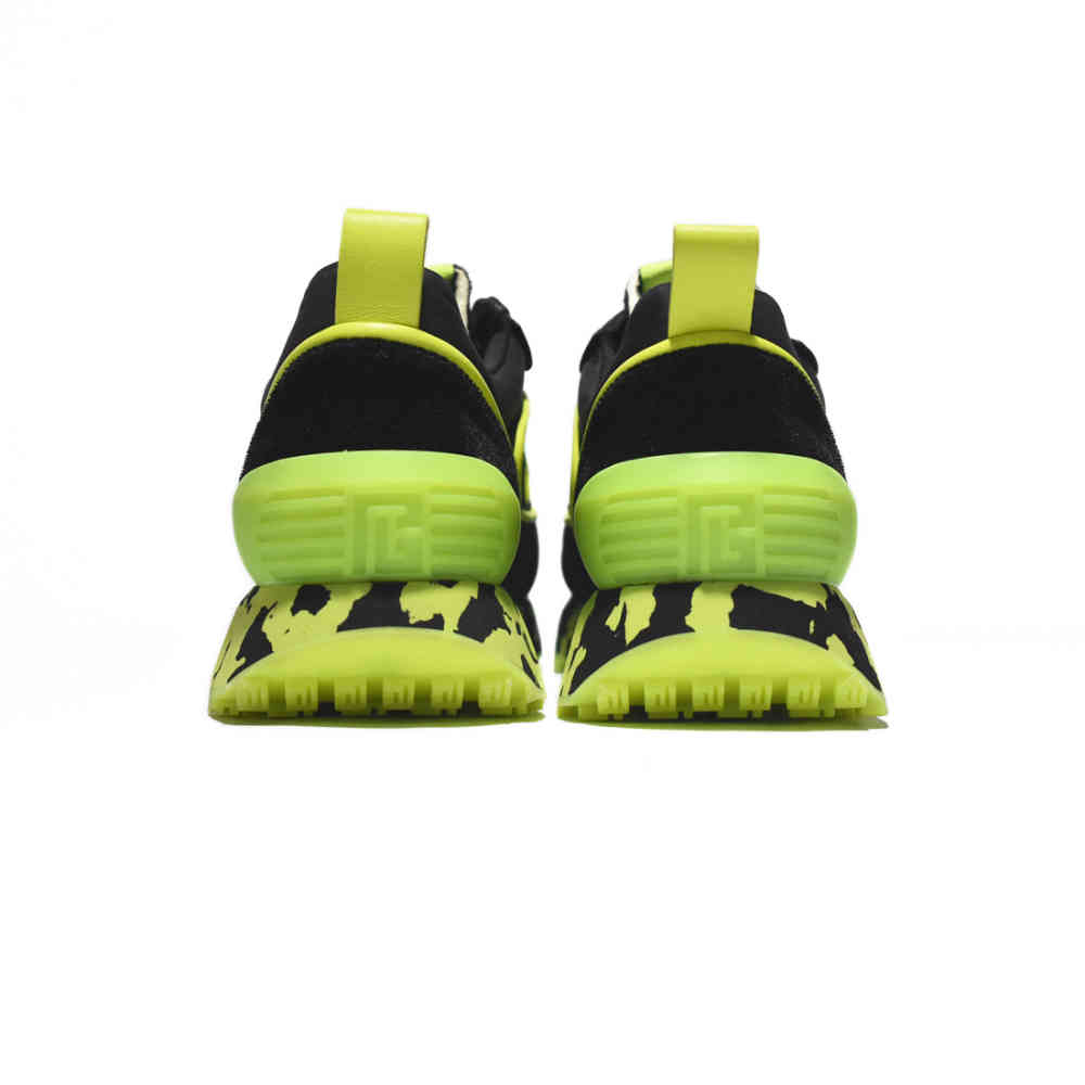 Balmain Black & Green Premium Quality Sneakers-thumb-4
