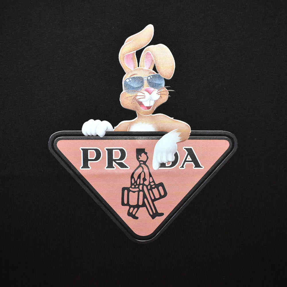 Prada Logo Print Black Premium Kids T-shirt-3