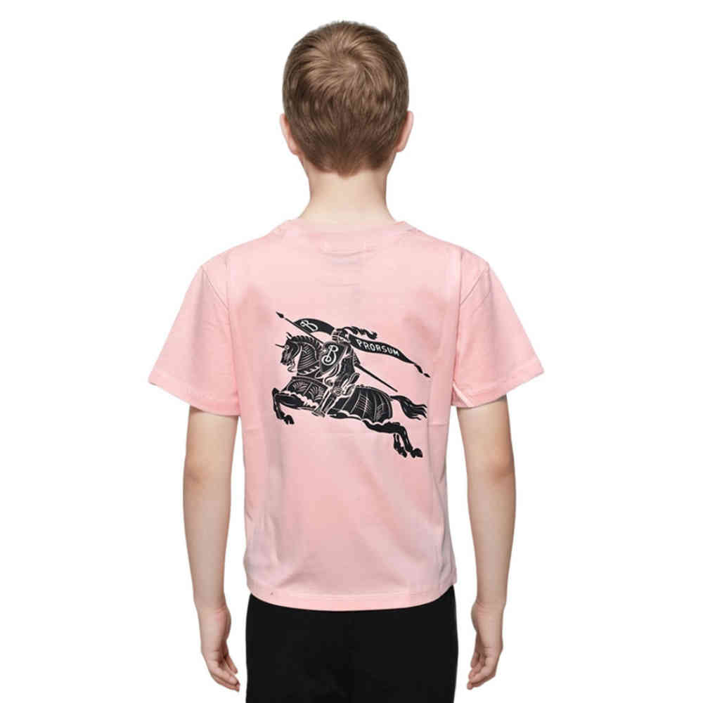 Burberry Logo Print Pink Premium Kids T-shirt-1