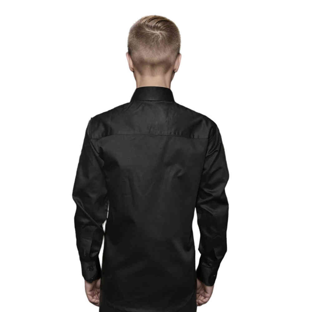 Burberry Embroidered Premium Black Kids Shirt-thumb-1