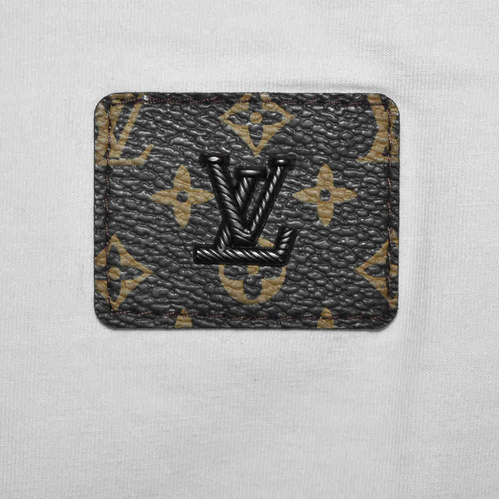 Louis Vuitton White Premium T-shirt-3