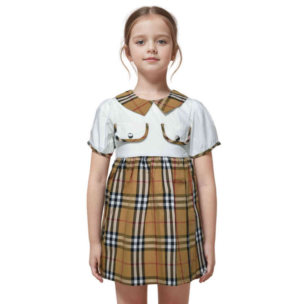 Burberry White Premium Quality Dress-thumb-0