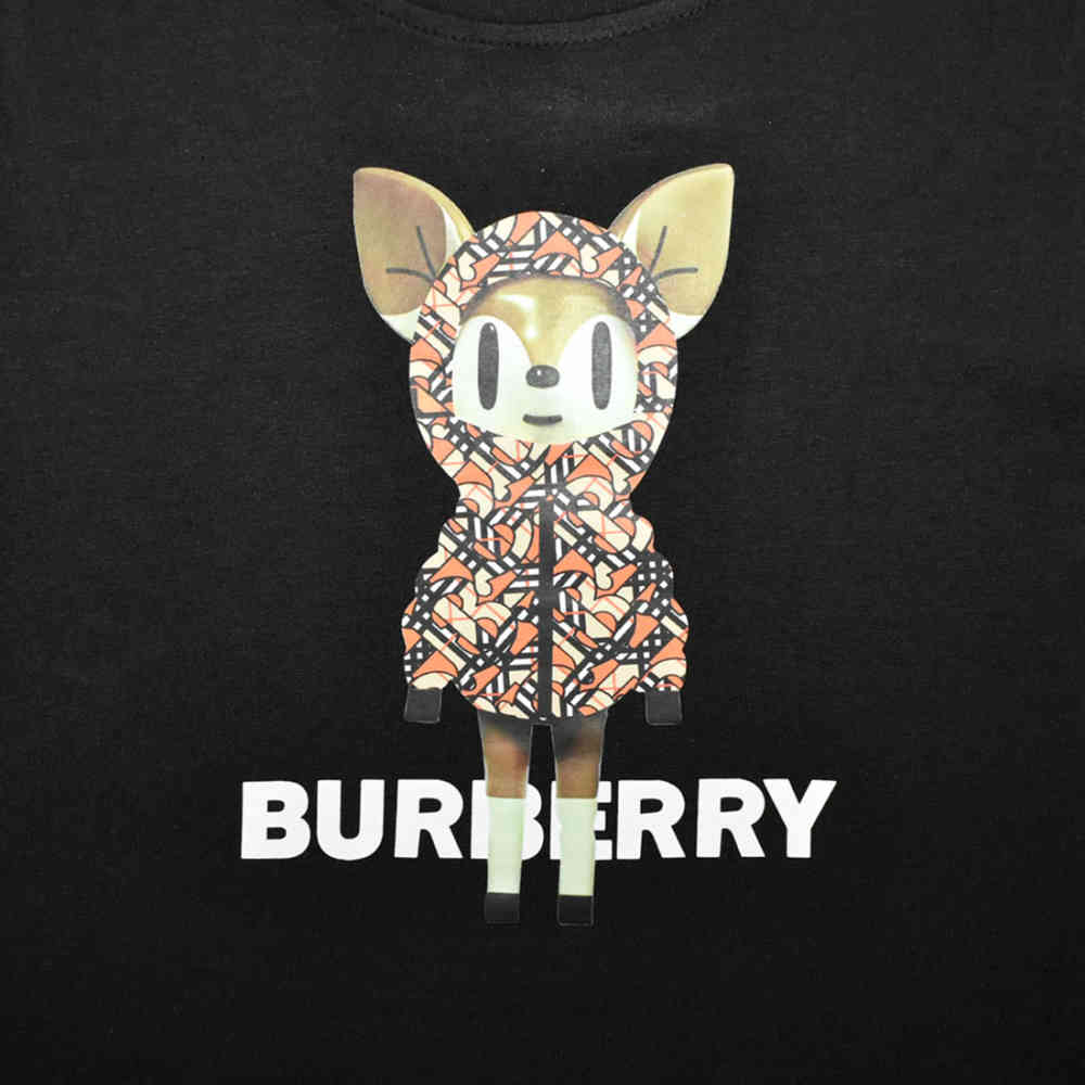 Burberry Round-Neck Black Premium Girls Co-ord Set-3