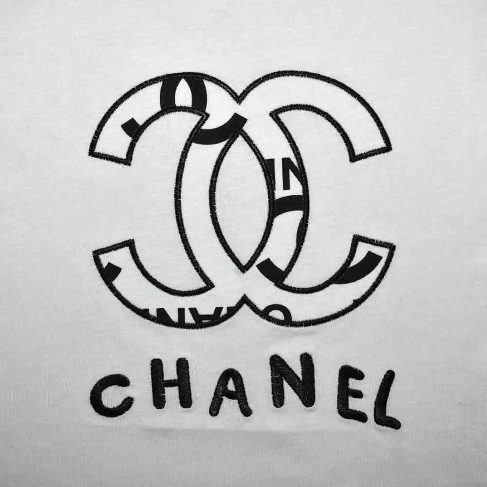 Chanel Embroidered logo White Premium Girls Co-ord Set-thumb-3