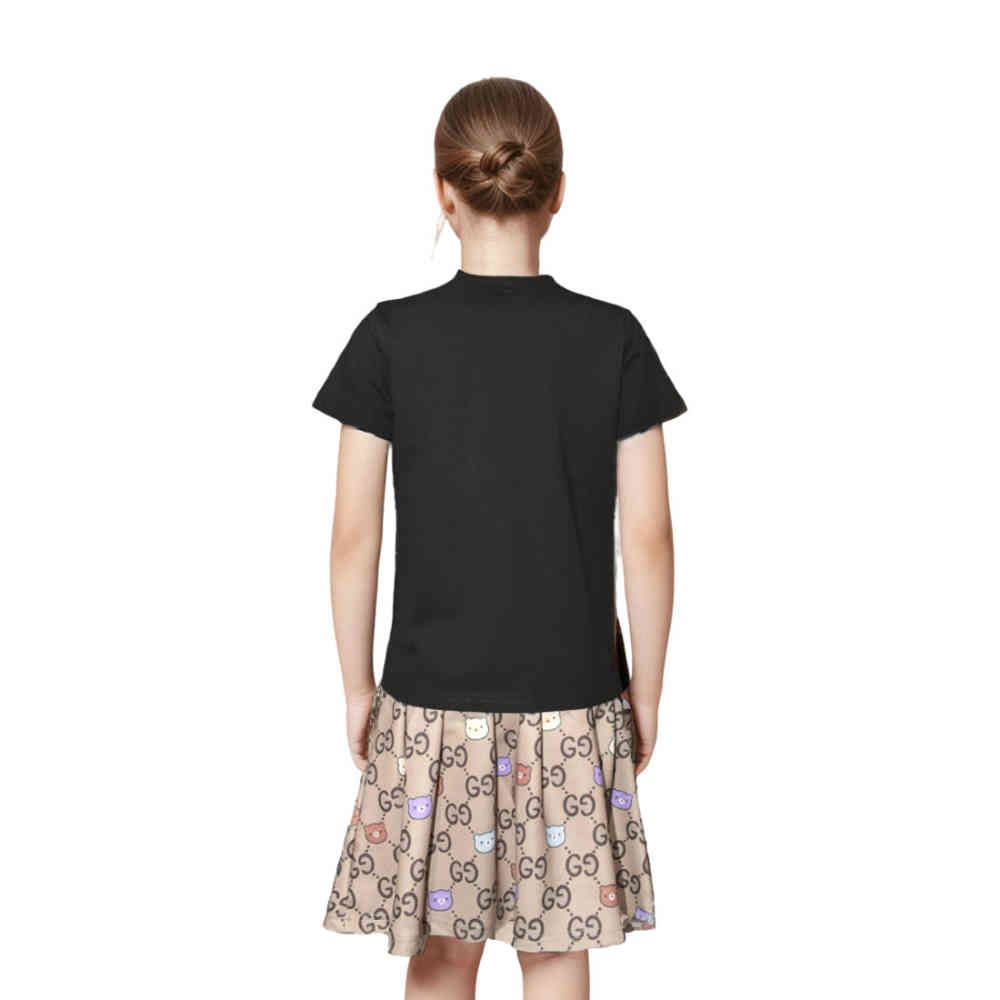 Gucci Black Premium Quality Girls Co-ord Set-1