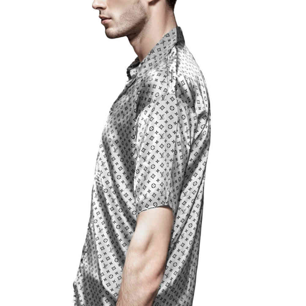 Louis Vuitton Grey Premium Quality Shirt-thumb-2