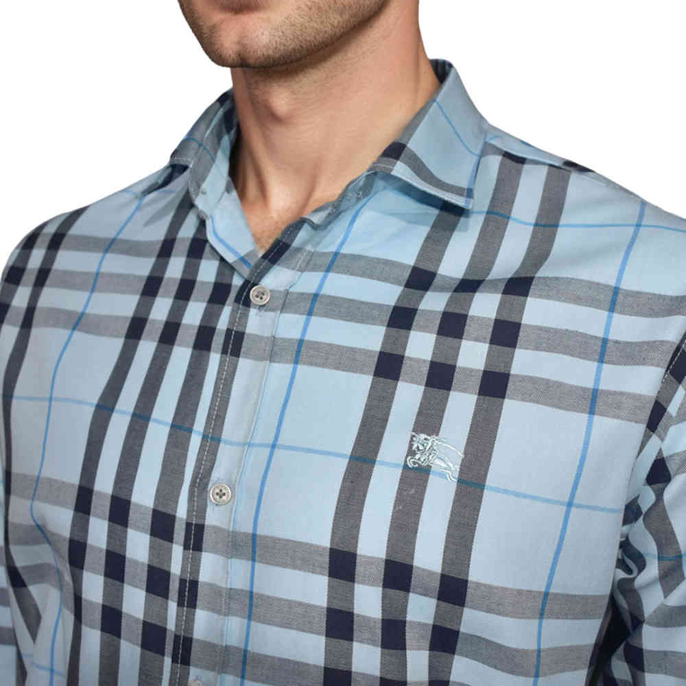Burberry Sky Blue Premium Quality Shirt-3