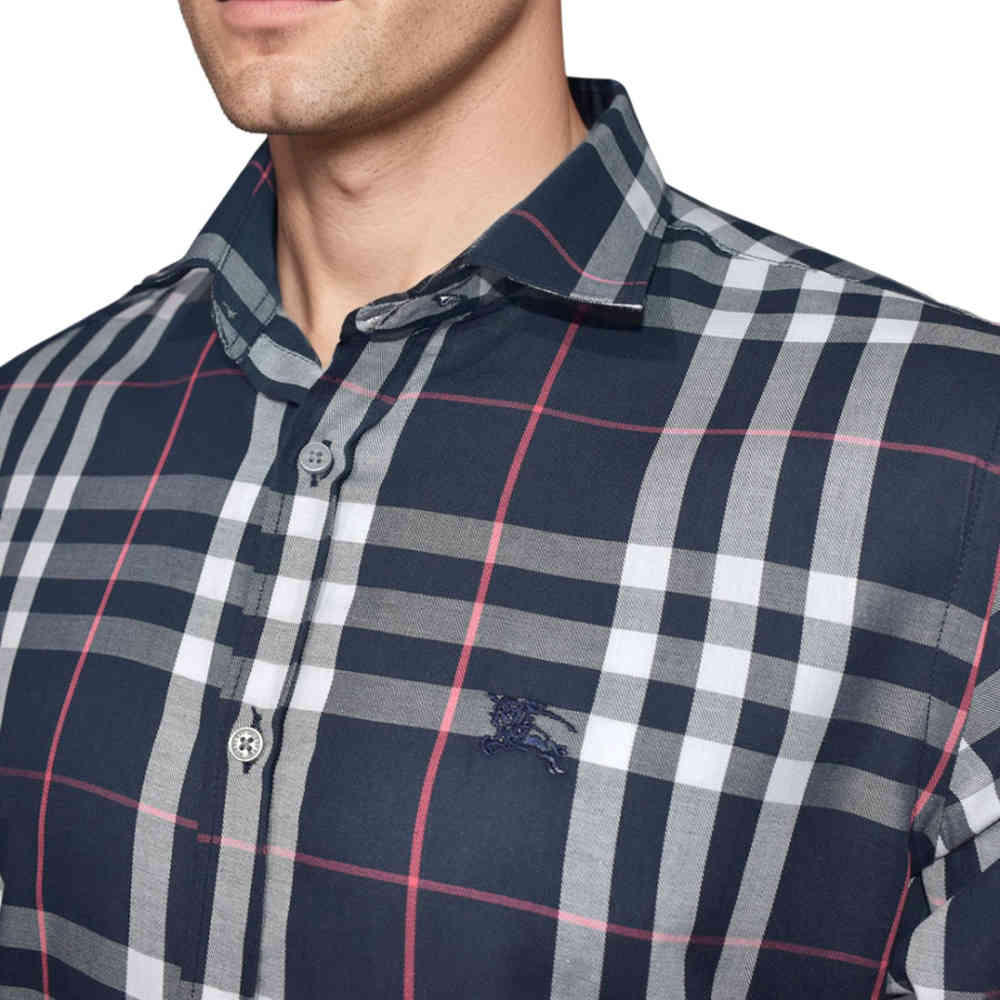 Burberry Navy Blue Premium Quality Shirt-3