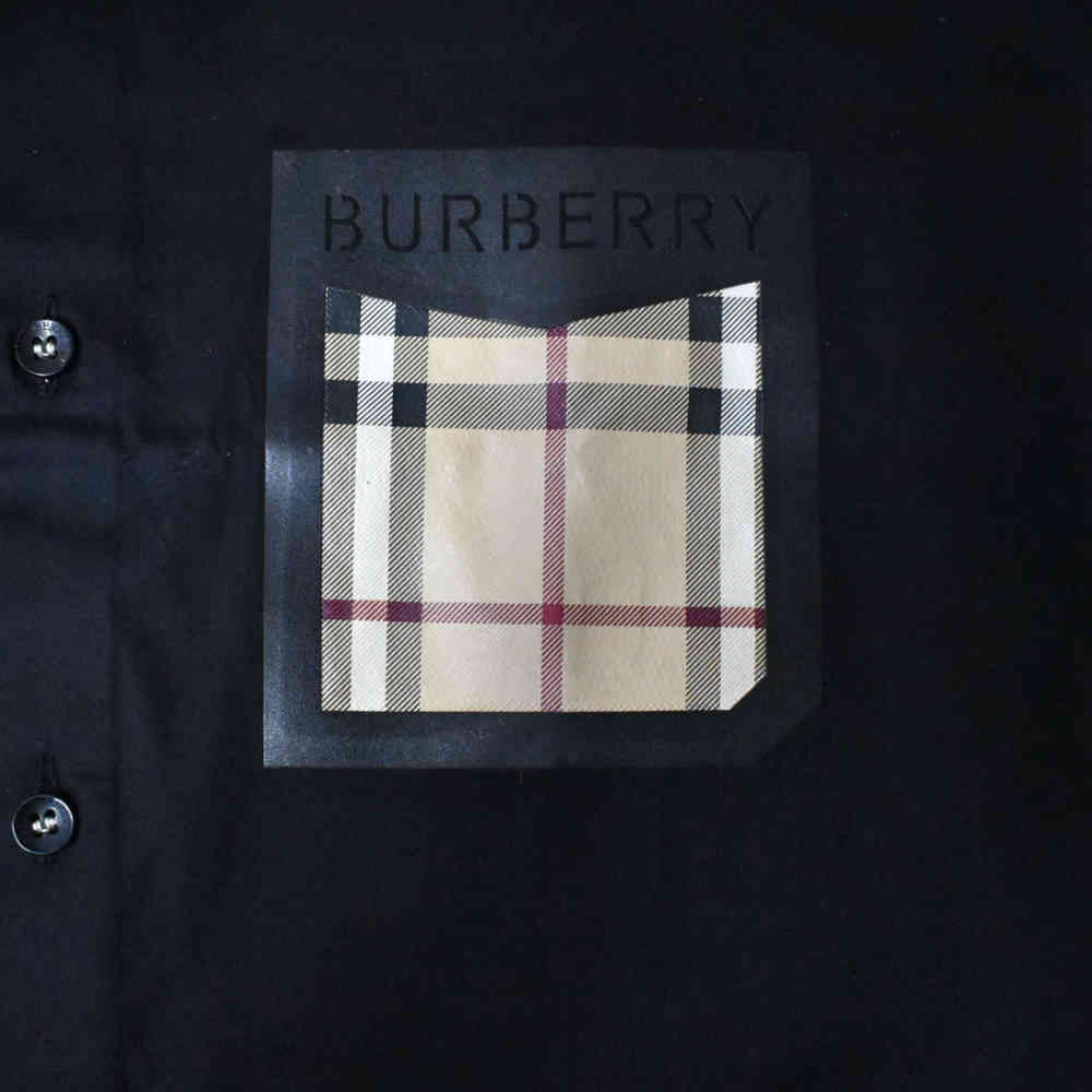 Burberry Pocket Logo Navy Blue Premium Quality Shirt-3