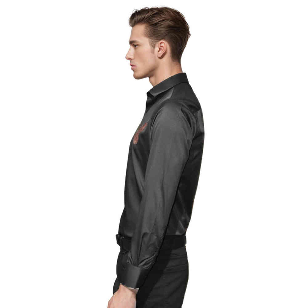 Louis Vuitton Butterfly Print on Pocket Black Premium Shirt-2