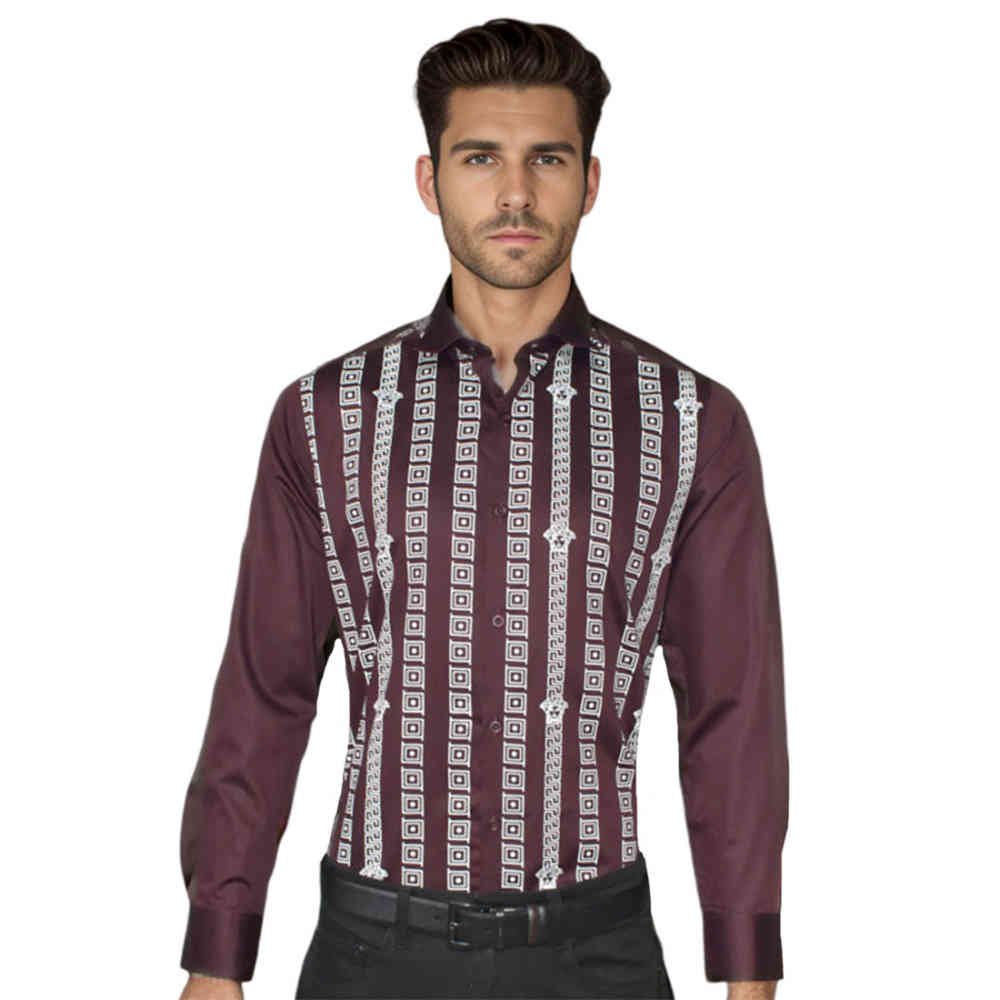 Wine Versace White Logo Printed Premium Quality Shirt