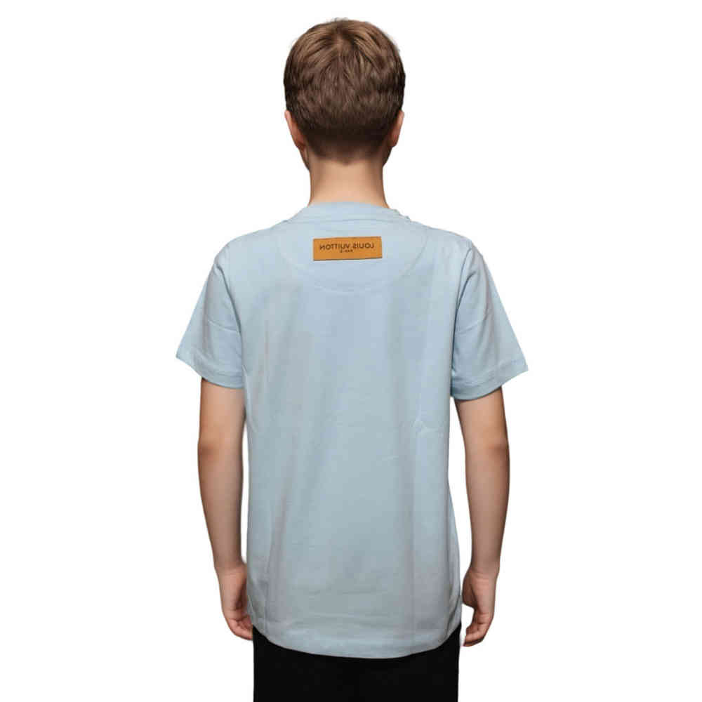 Louis Vuitton Sky Blue Premium Quality Kids T-shirt-1