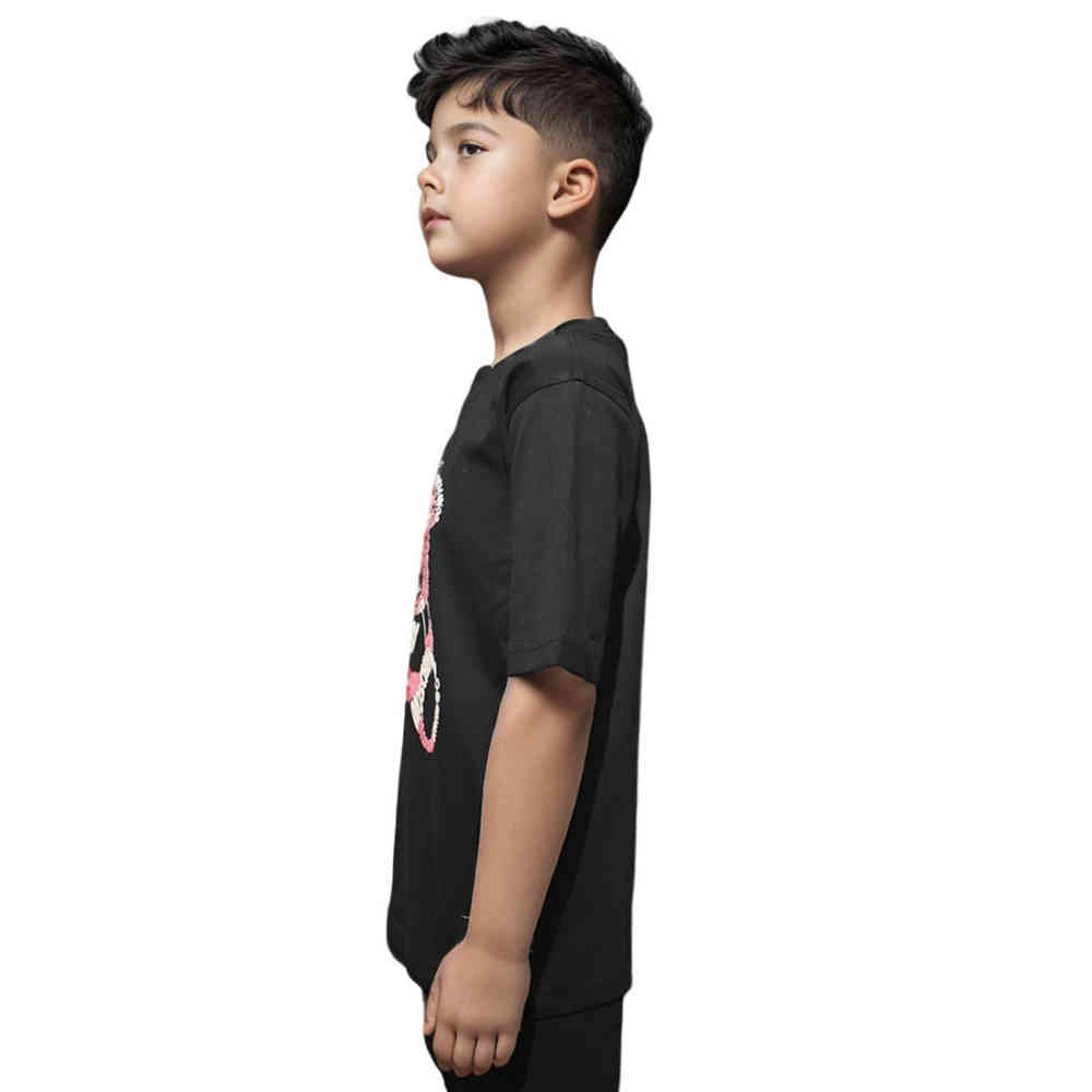 Moschino Teddy Print Black Premium Kids T-shirt-thumb-2