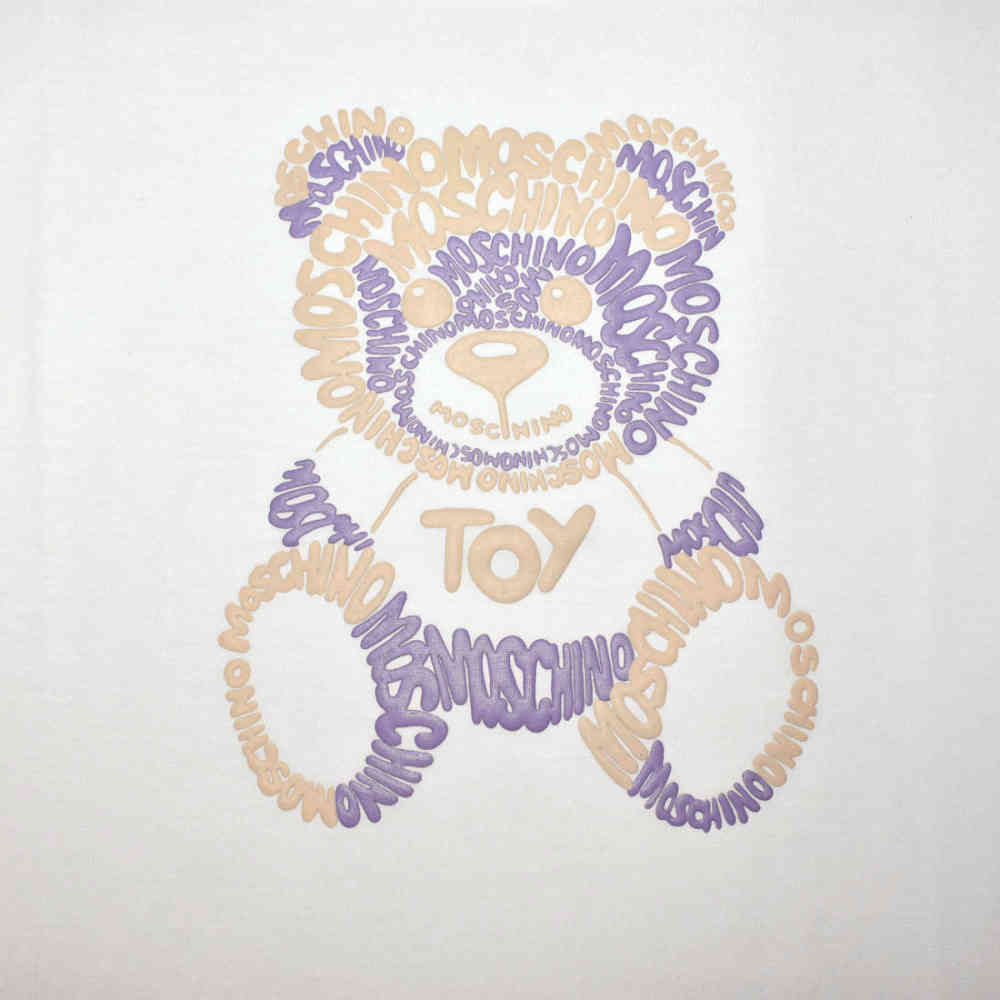 Moschino Teddy Print White Premium Kids T-shirt-3
