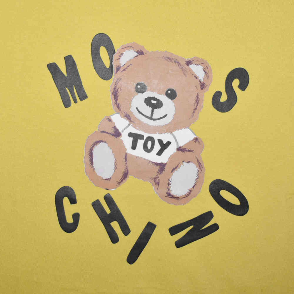 Moschino Yellow Teddy Print Premium Kids T-shirt-4