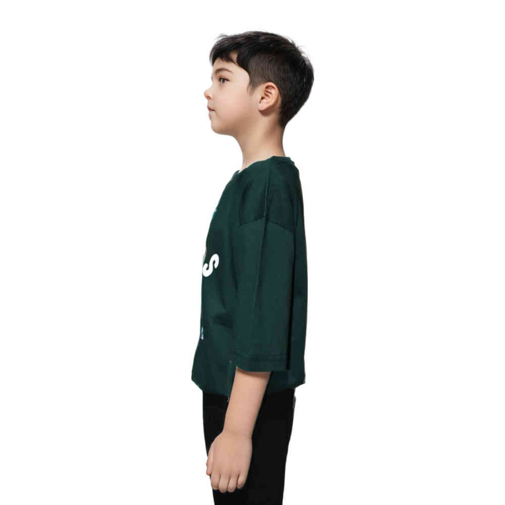 Moschino Green Teddy Print Premium Kids T-shirt-2