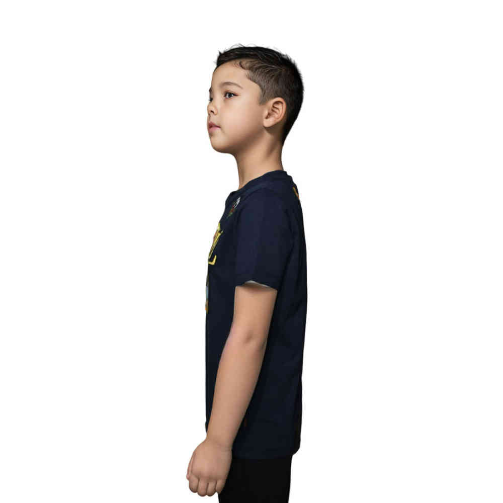 Louis Vuitton Dark Blue Embroidery Design Kids T-shirt-2