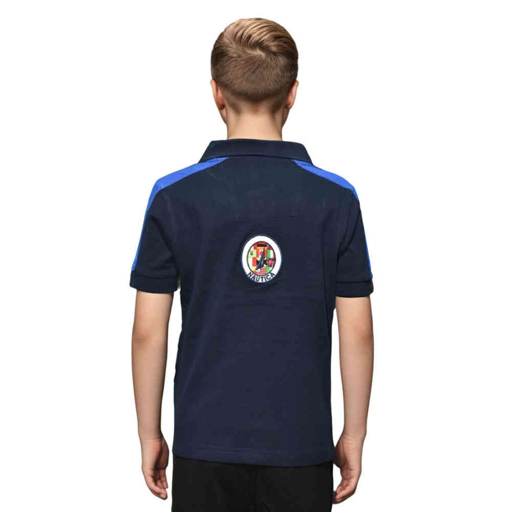 Nautica Dark Navy Blue Premium Kids T-shirt-thumb-1