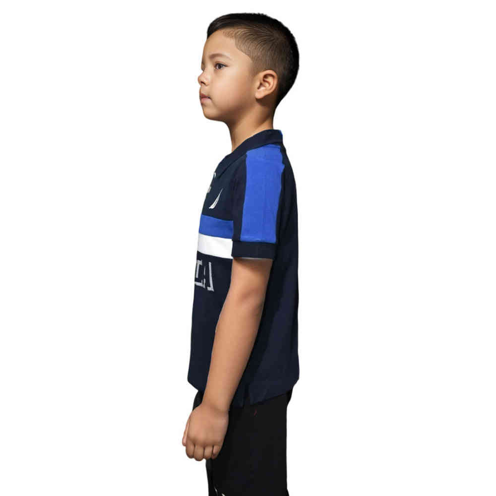 Nautica Dark Navy Blue Premium Kids T-shirt-thumb-2