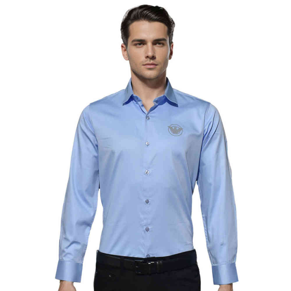 Sky Blue Giorgio Armani Black Premium Quality Shirt