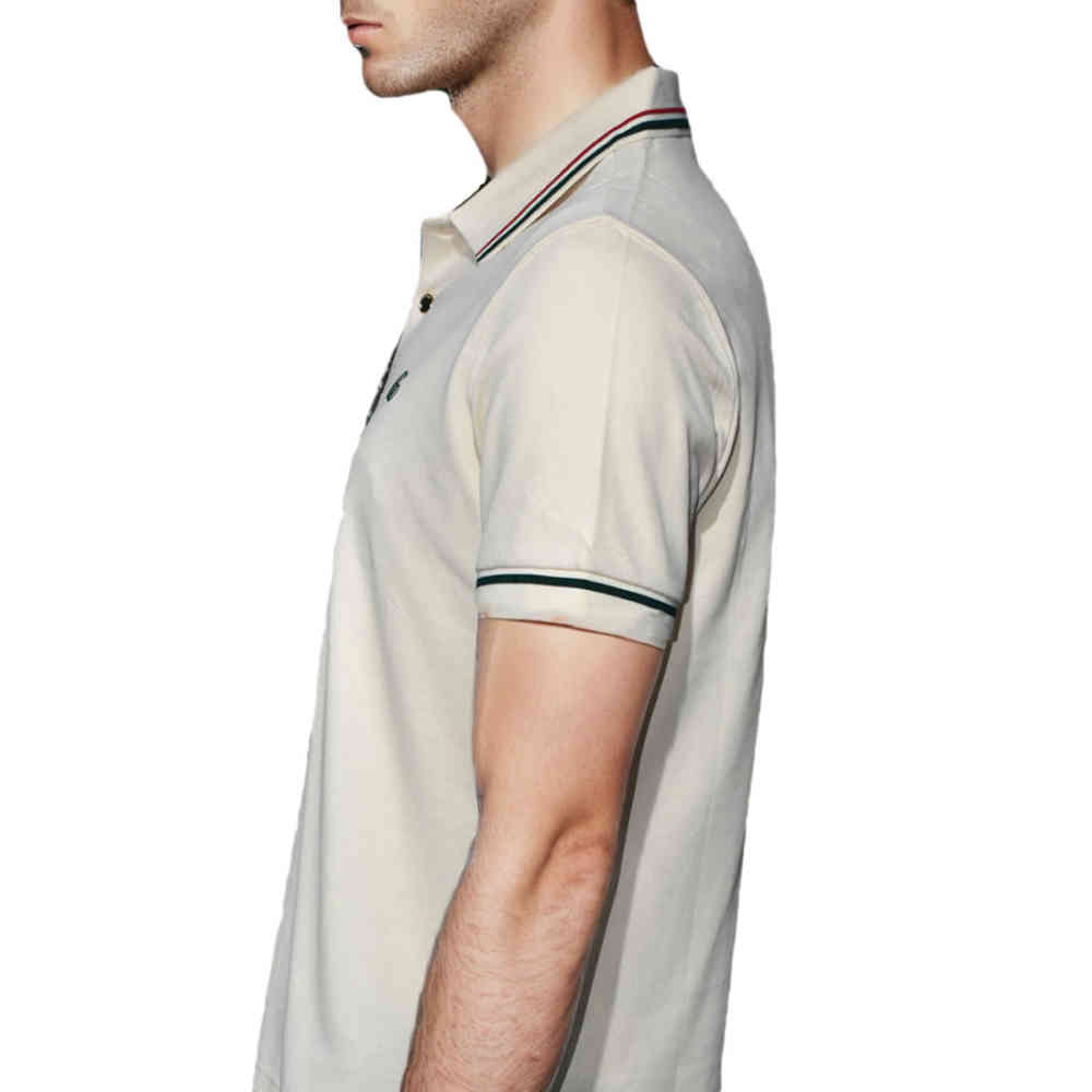 Gucci Cream Premium logo Embroidered T-shirt-2