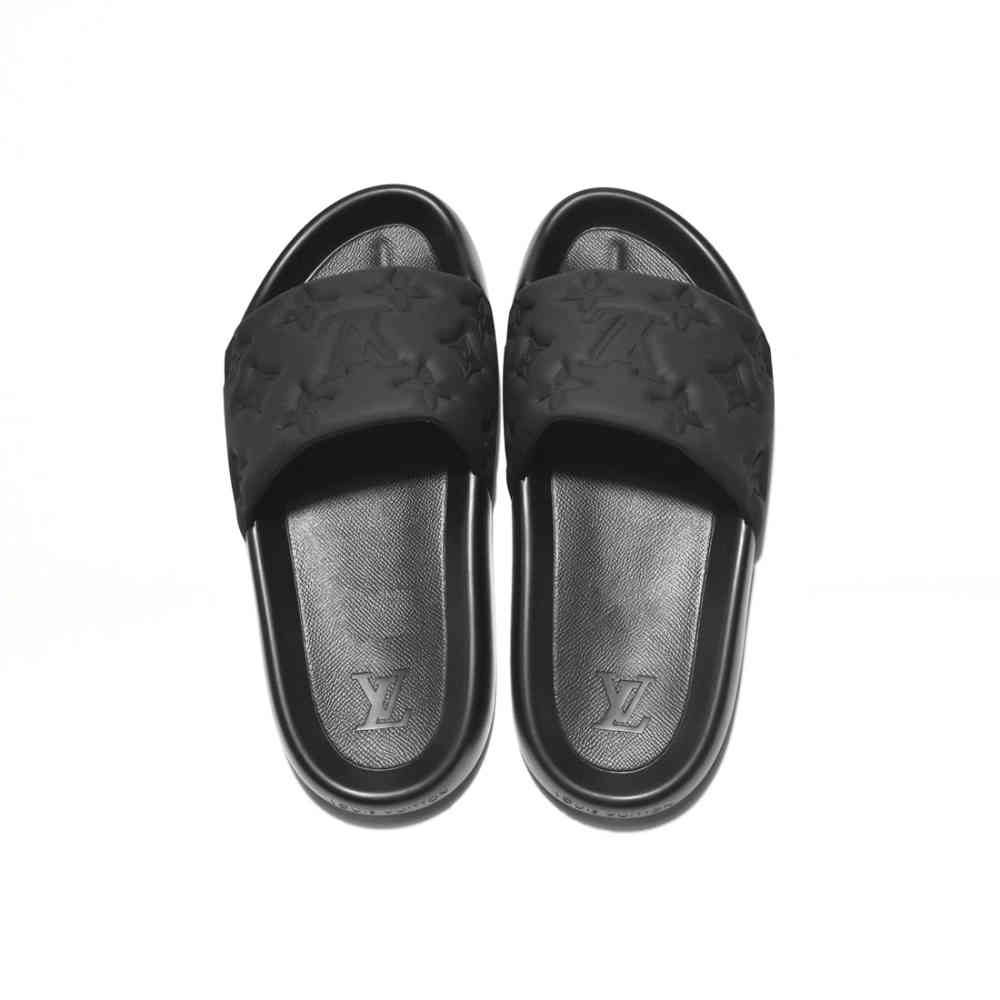 Louis Vuitton Black Premium Quality Men's Flip-flops-3