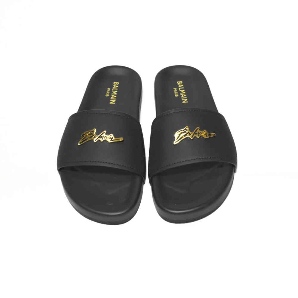 Balmain Black Premium Quality Men's Flip-flops-4