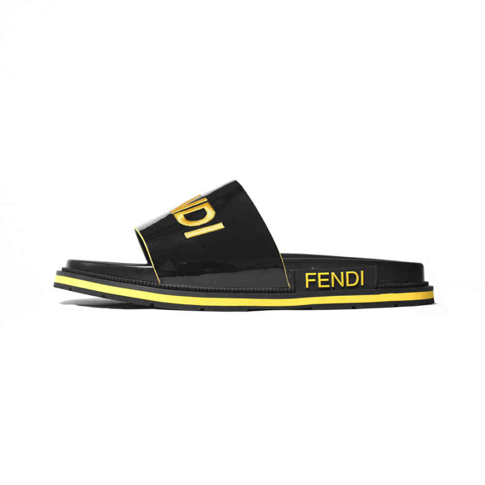 Fendi Black Premium Quality Men's Flip-flops-1