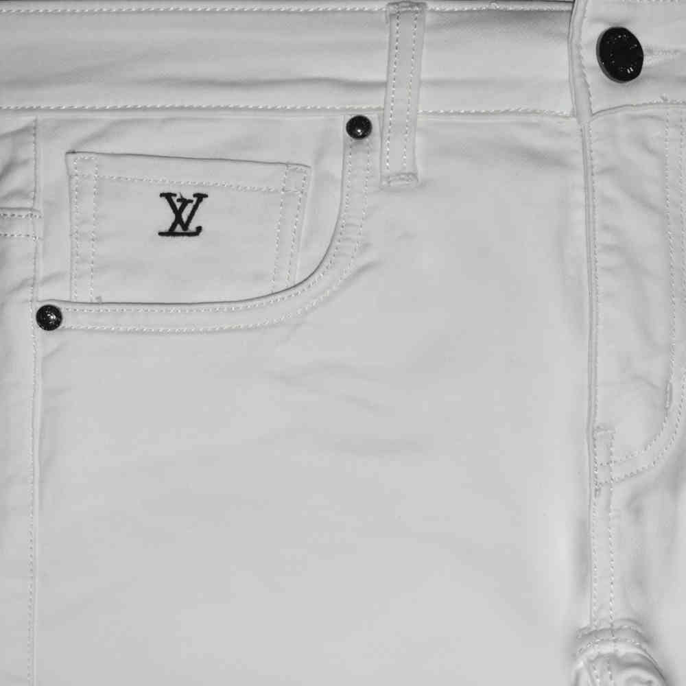 Louis Vuitton White Premium Quality Jeans-thumb-2