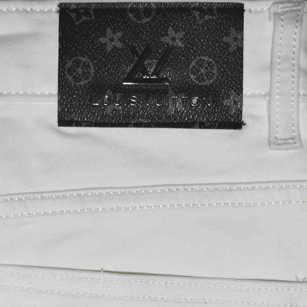 Louis Vuitton White Premium Quality Jeans-thumb-4