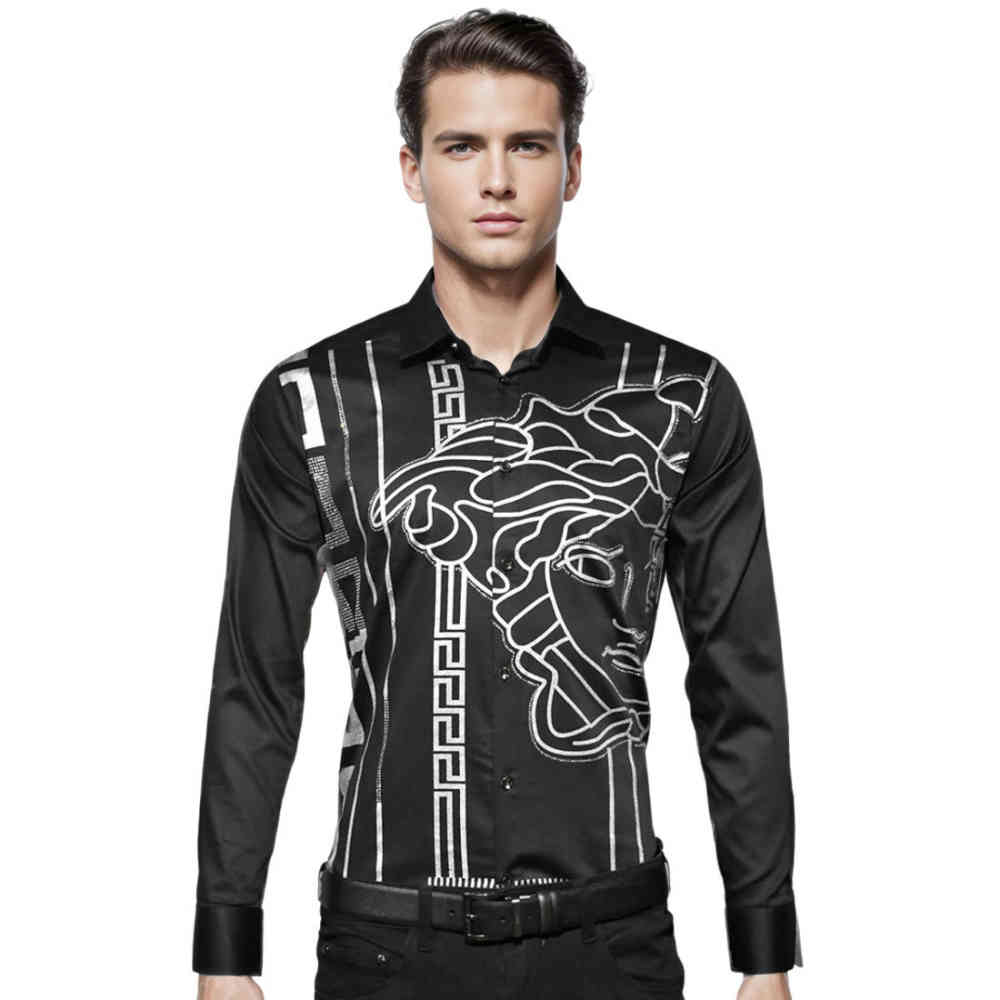 Black Versace White Premium Quality Shirt