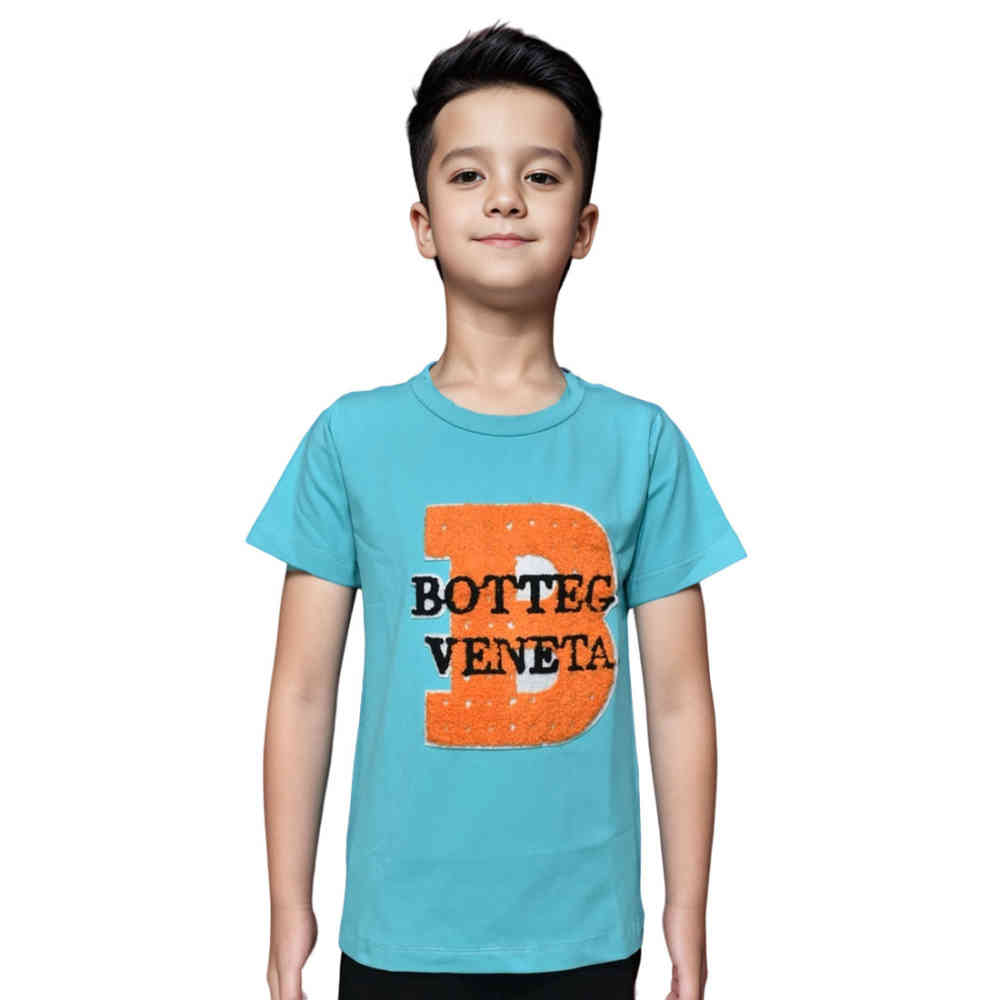 Sky Blue Bottega Veneta Light Green Premium Kids T-shirt