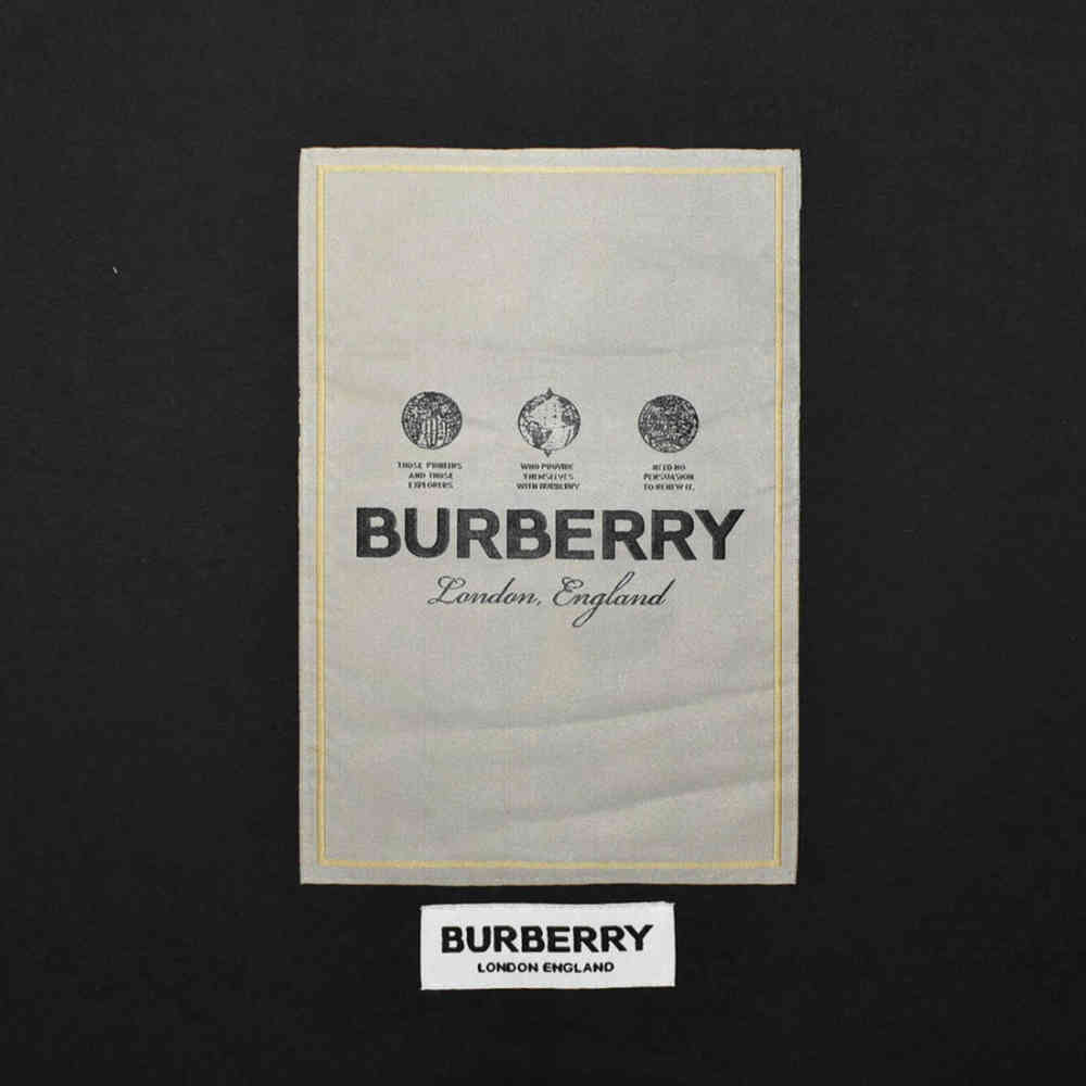 Burberry Label Print Black Premium Kids T-shirt-3
