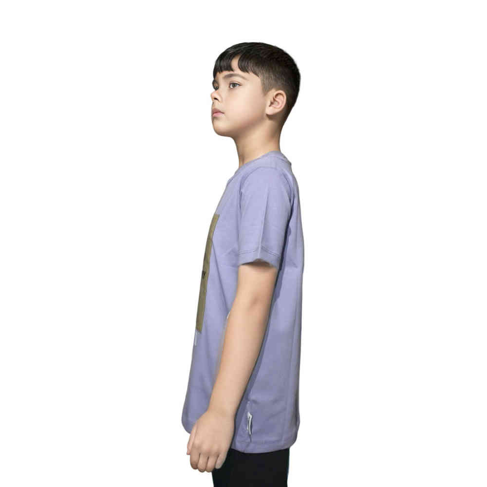 Burberry Label Print Purple Premium Kids T-shirt-2