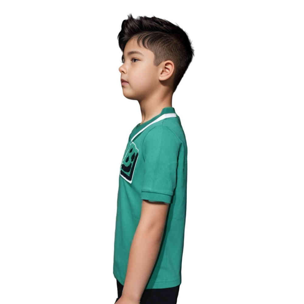 Burberry Green Premium Kids Polo T-shirt-2