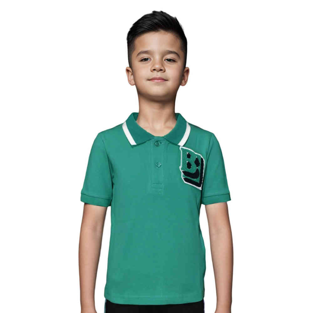 Green Burberry Tiger Embroidered Navy Blue T-shirt