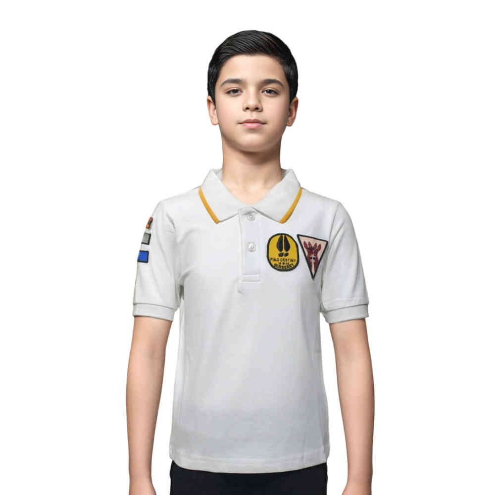 White Burberry Tiger Embroidered Navy Blue T-shirt