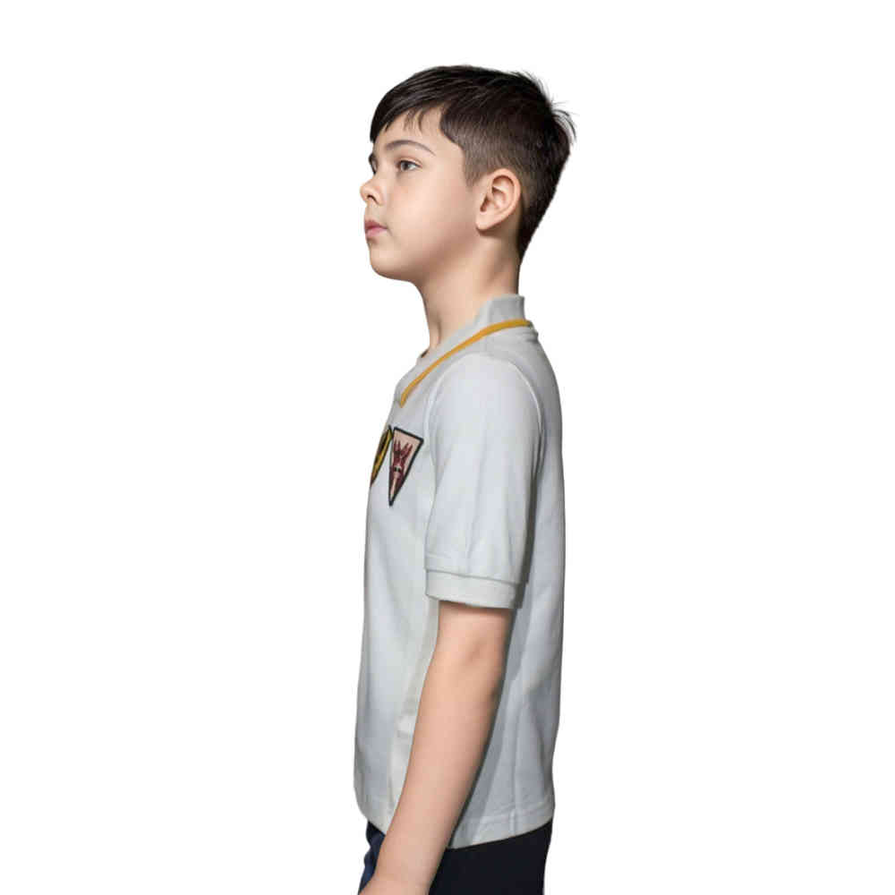 Burberry White Premium Kids Polo T-shirt-thumb-2