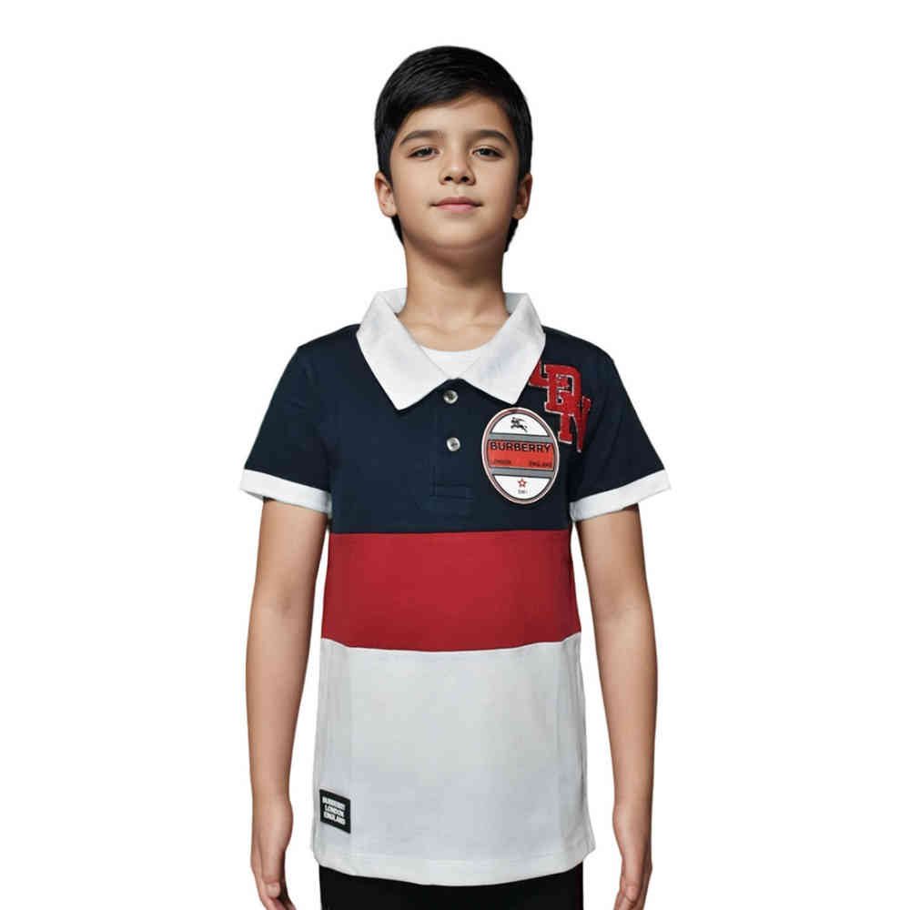 Blue Burberry Neon Premium Quality Kids T-shirt